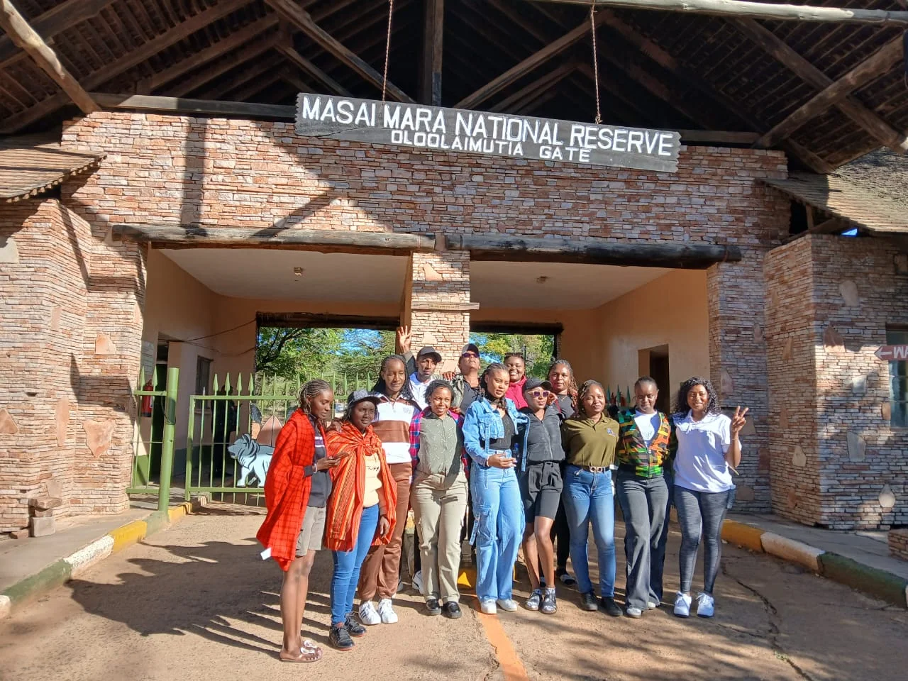 Elabush Safaris team at Masai Mara National Reserve Oloolaimutia Gate Kenya